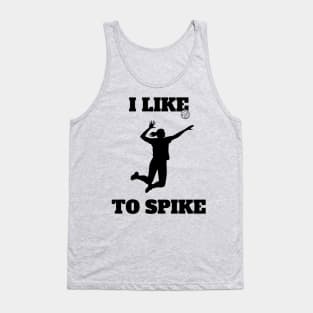 Womens Volleyball I like To Spike Volleyball Player Tank Top